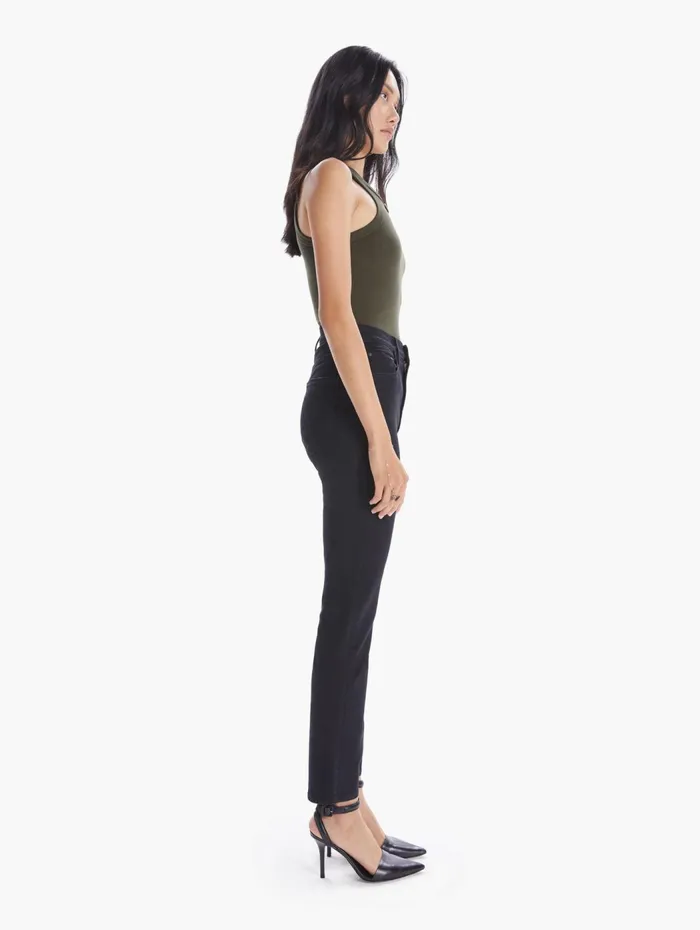 Women Ankle Mother Denim High Waisted Rider Ankle Black