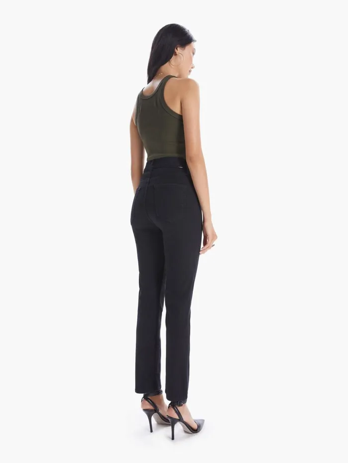 Women Ankle Mother Denim High Waisted Rider Ankle Black