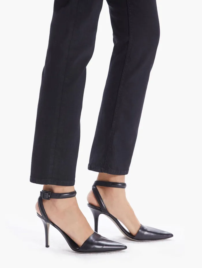 Women Ankle Mother Denim High Waisted Rider Ankle Black