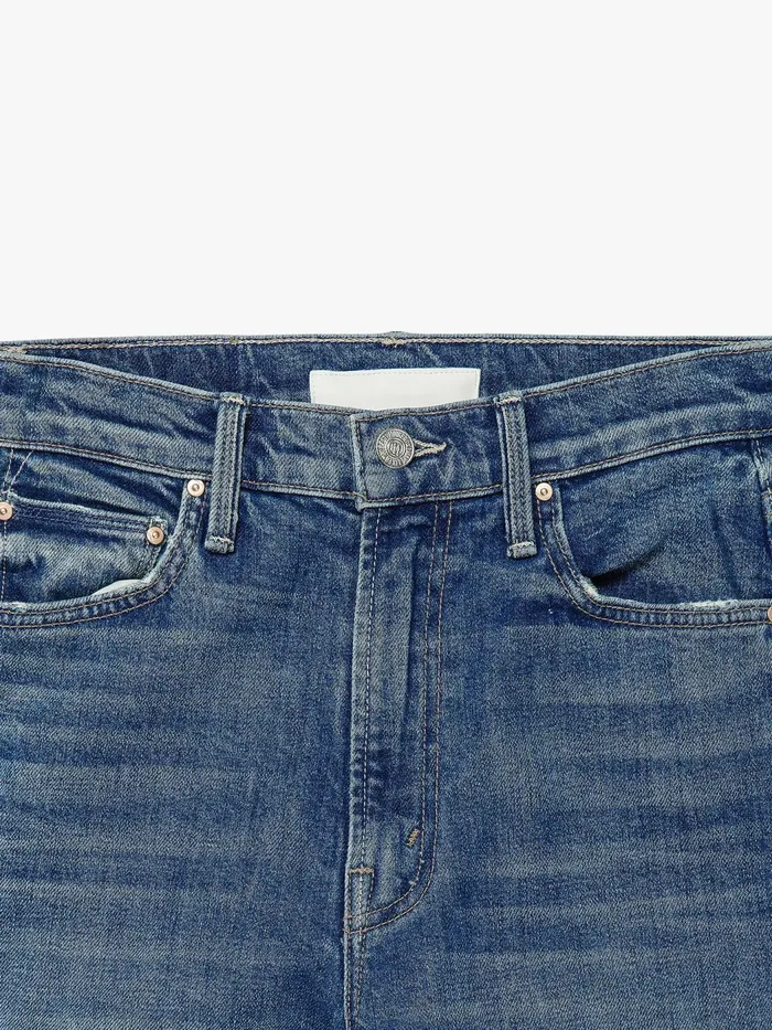 Women Ankle Mother Denim High Waisted Rider Ankle Medium Blue