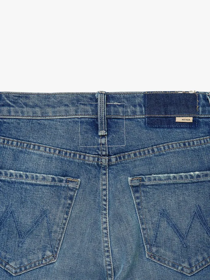 Women Ankle Mother Denim High Waisted Rider Ankle Medium Blue