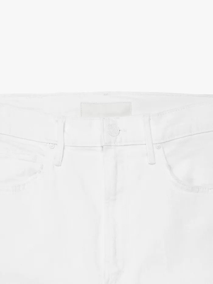 Women Ankle Mother Denim High Waisted Tunnel Vision Ankle White