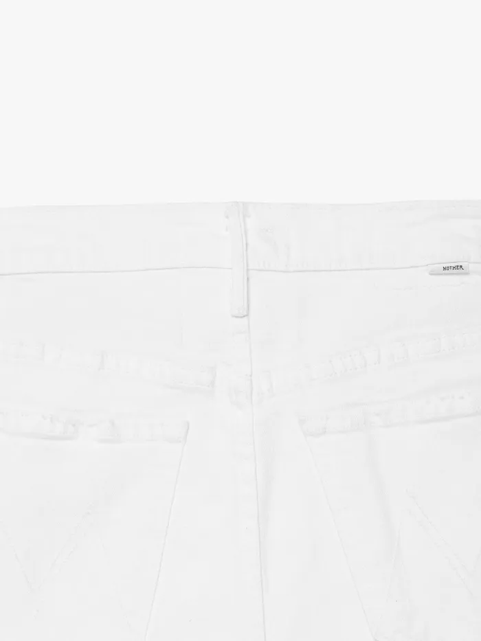Women Ankle Mother Denim High Waisted Tunnel Vision Ankle White