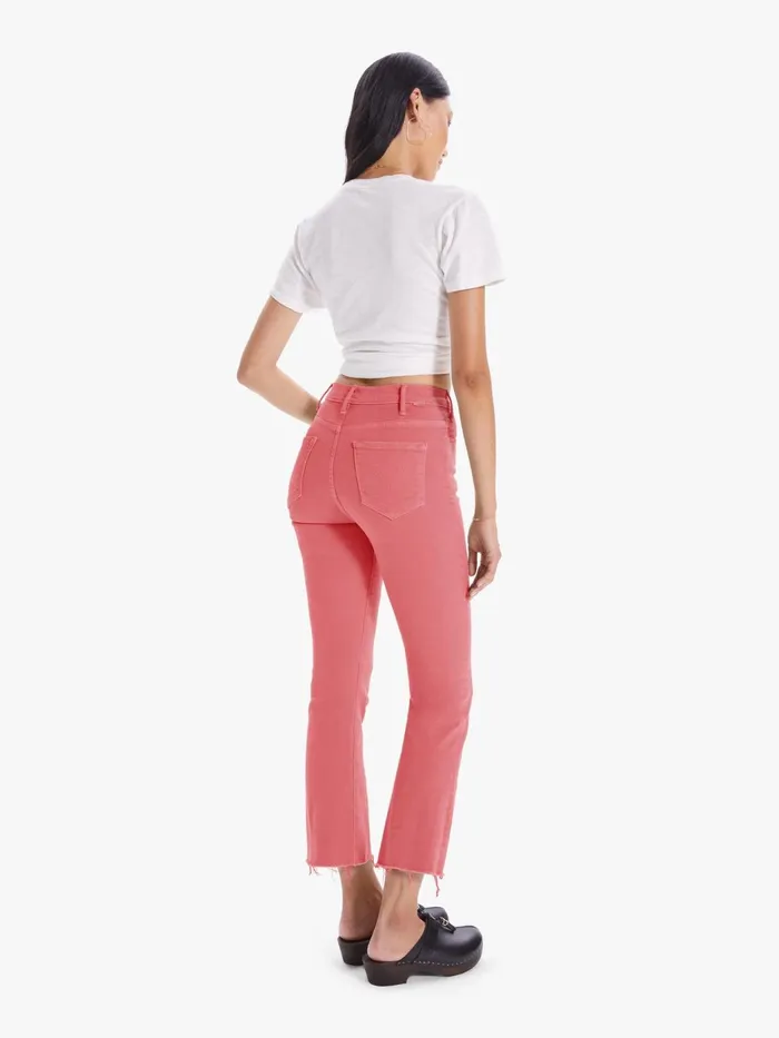 Women Ankle Mother Denim The Hustler Ankle Fray Medium Pink