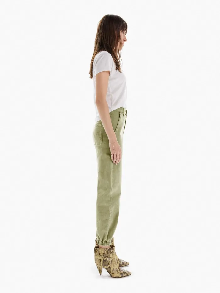 Women Ankle Mother Denim The Wrapper Patch Springy Ankle Medium Green