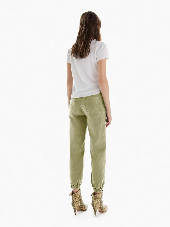 Women Ankle Mother Denim The Wrapper Patch Springy Ankle Medium Green