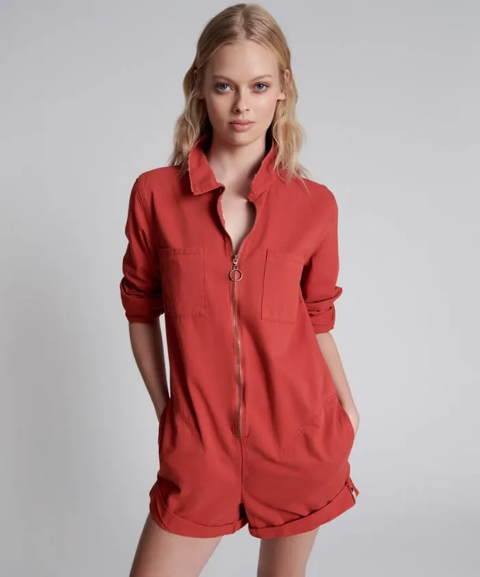 Women APPLE RED PROPHECY JUMPSUIT One Teaspoon Denim Jumpsuits Women APPLE RED PROPHECY JUMPSUIT One Teaspoon Denim Jumpsuits