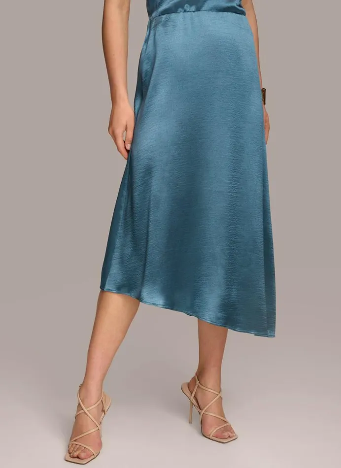 Women ASYMMETRICAL FLARE HEM SKIRT Tide Donna Karan New York Skirts