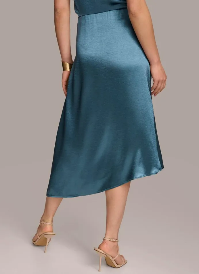 Women ASYMMETRICAL FLARE HEM SKIRT Tide Donna Karan New York Skirts Women ASYMMETRICAL FLARE HEM SKIRT Tide Donna Karan New York Skirts