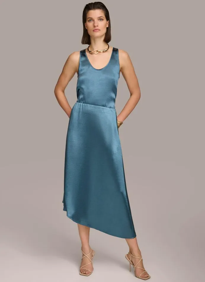 Women ASYMMETRICAL FLARE HEM SKIRT Tide Donna Karan New York Skirts Women ASYMMETRICAL FLARE HEM SKIRT Tide Donna Karan New York Skirts
