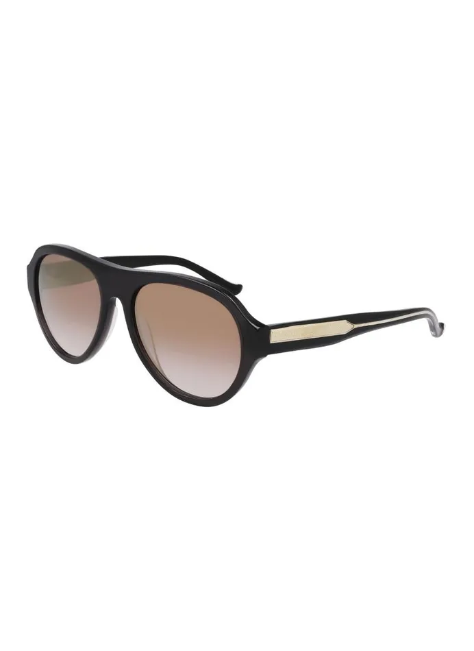 Women AVIATOR 56MM MODERN ICONS Black Crystal Donna Karan New York Eyewear