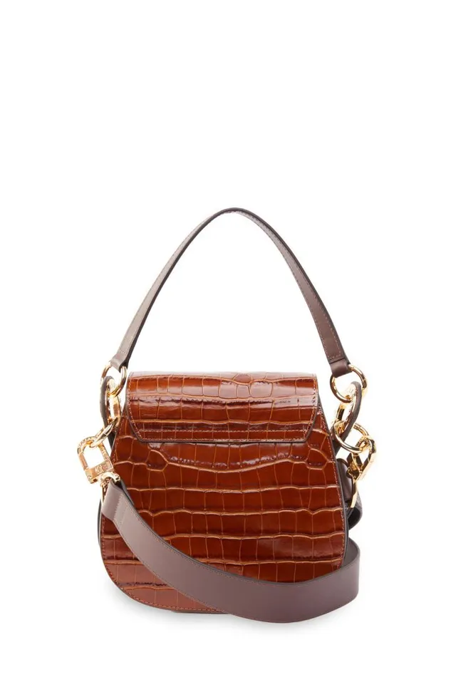 Women Bags Holland Cooper Chelsea Saddle Bag Tan Croc Women Bags Holland Cooper Chelsea Saddle Bag Tan Croc