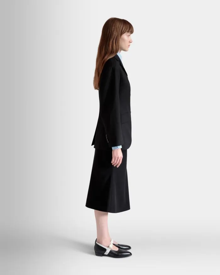 Women Bally Coats and Jackets Blazer In Black Wool Black Women Bally Coats and Jackets Blazer In Black Wool Black