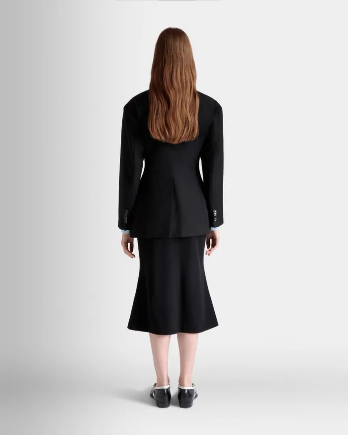 Women Bally Coats and Jackets Blazer In Black Wool Black Women Bally Coats and Jackets Blazer In Black Wool Black