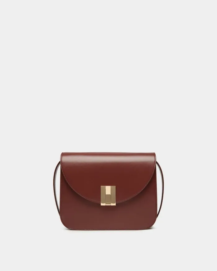 Women Bally Crossbody Bags Ollam Crossbody Bag In Brown Leather Brown