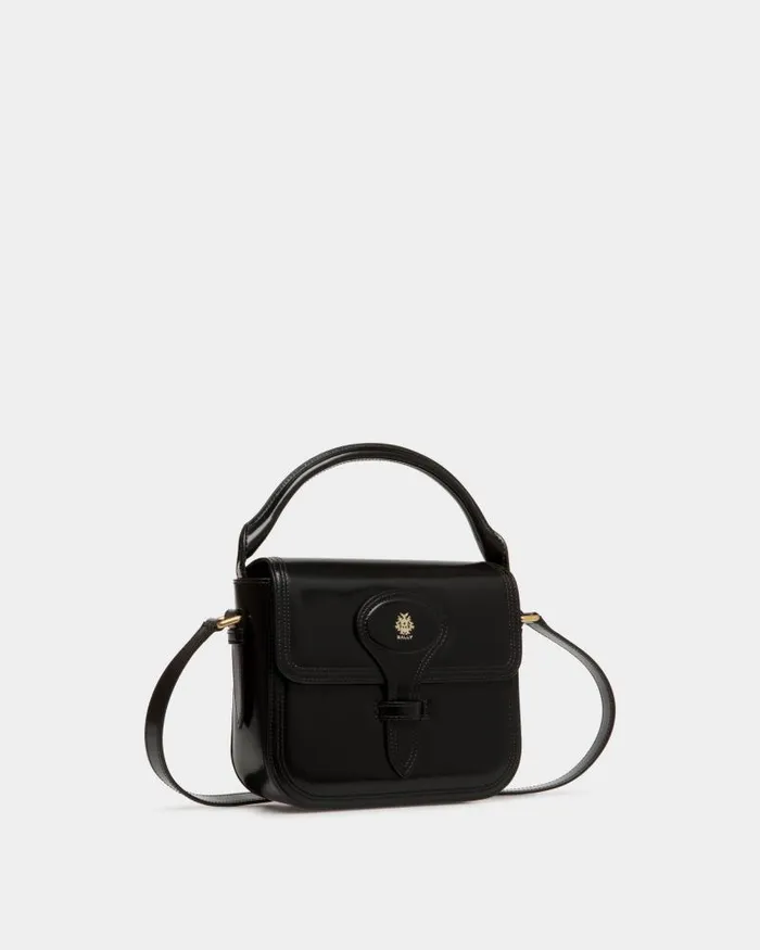 Women Bally Mini and Belt Bags Beckett Minibag In Black Brushed Leather Black Women Bally Mini and Belt Bags Beckett Minibag In Black Brushed Leather Black