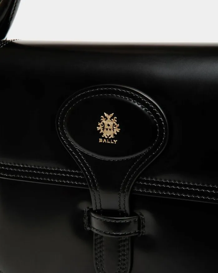 Women Bally Mini and Belt Bags Beckett Minibag In Black Brushed Leather Black Women Bally Mini and Belt Bags Beckett Minibag In Black Brushed Leather Black