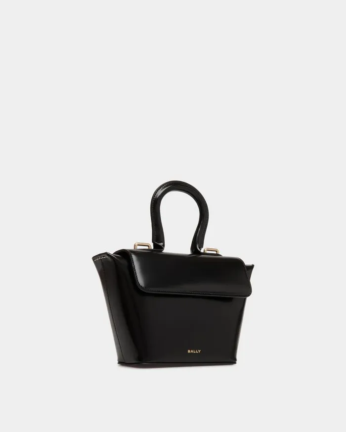 Women Bally Mini and Belt Bags Belle Minibag In Black Brushed Leather Black Women Bally Mini and Belt Bags Belle Minibag In Black Brushed Leather Black
