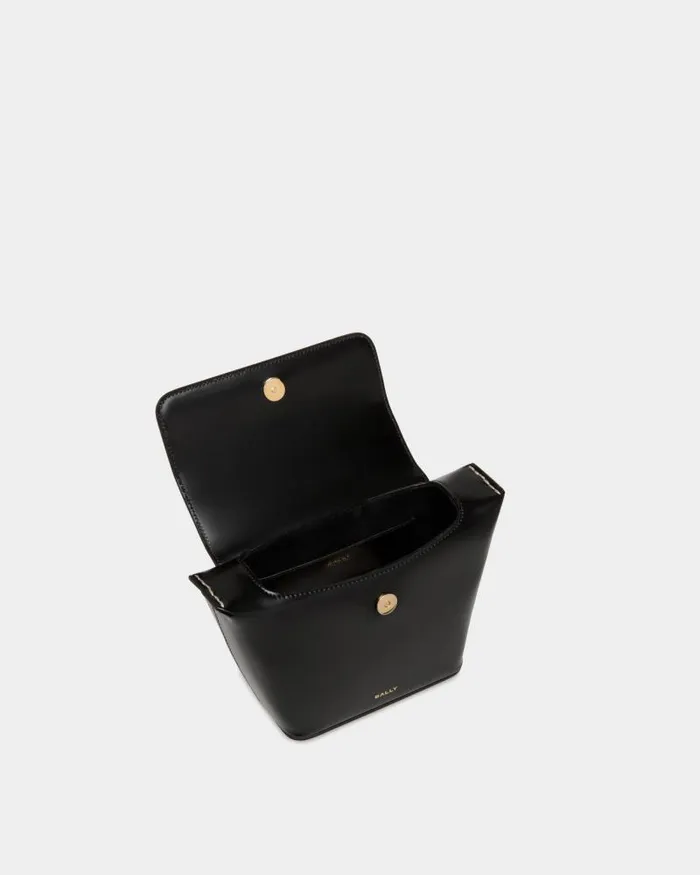 Women Bally Mini and Belt Bags Belle Minibag In Black Brushed Leather Black Women Bally Mini and Belt Bags Belle Minibag In Black Brushed Leather Black