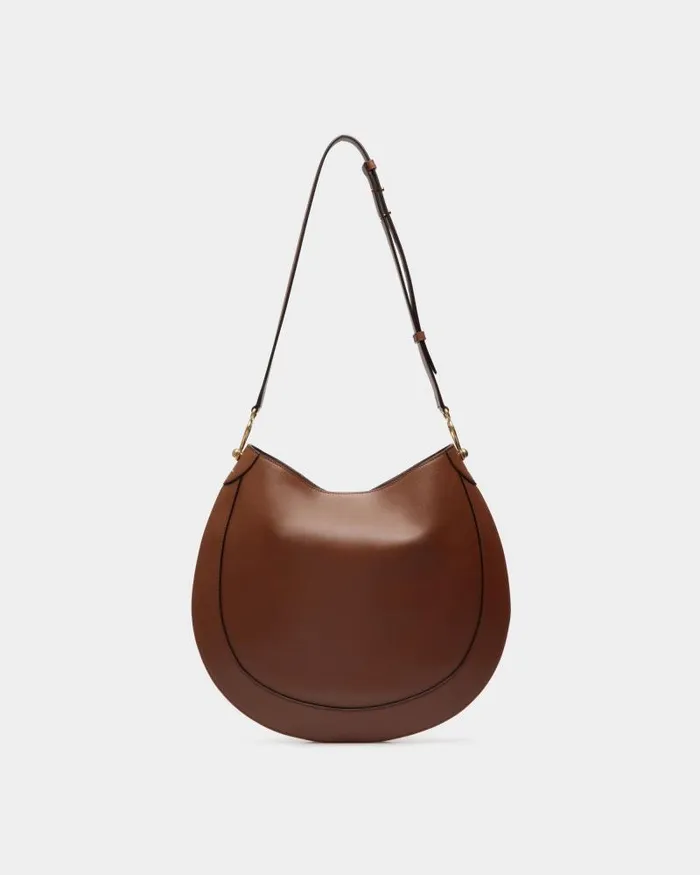Women Bally Shoulder Bags Lune Hobo Bag In Brown Leather Brown Women Bally Shoulder Bags Lune Hobo Bag In Brown Leather Brown