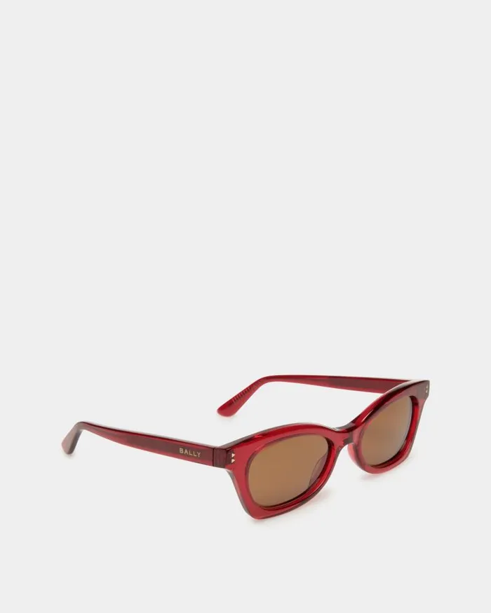 Women Bally Sunglasses Sue Sunglasses In Red Acetate Red Women Bally Sunglasses Sue Sunglasses In Red Acetate Red