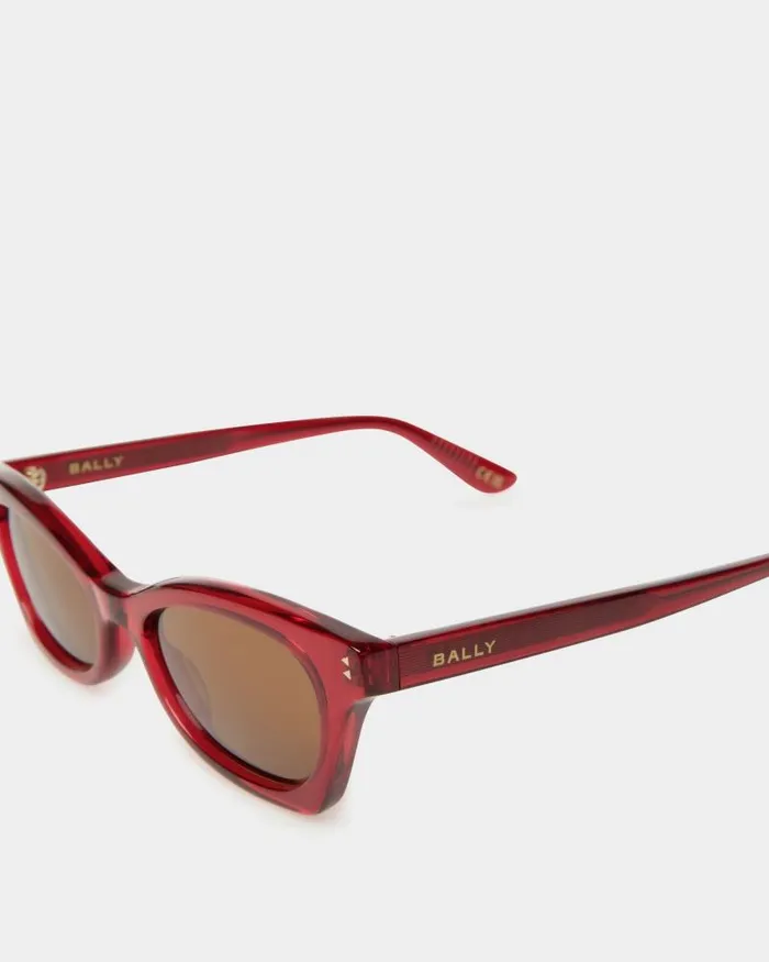 Women Bally Sunglasses Sue Sunglasses In Red Acetate Red Women Bally Sunglasses Sue Sunglasses In Red Acetate Red