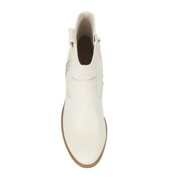 Women Baretraps Booties Covina Block Heel Bootie Cream