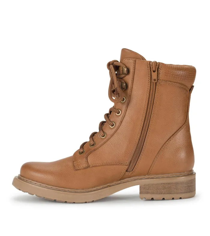 Women Baretraps Booties Holden Lace Up Bootie Dark Cognac