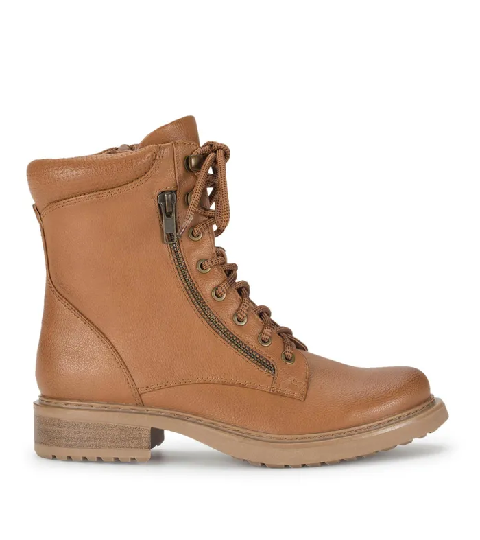 Women Baretraps Booties Holden Lace Up Bootie Dark Cognac