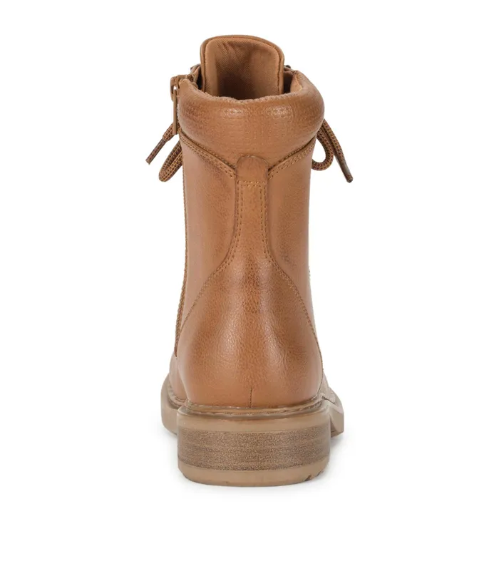 Women Baretraps Booties Holden Lace Up Bootie Dark Cognac