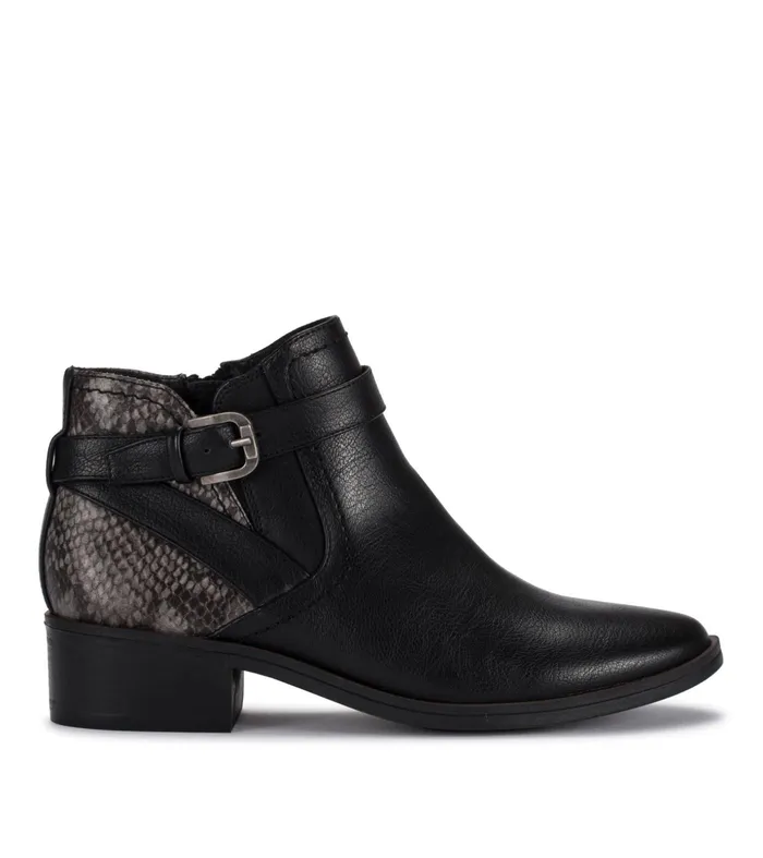 Women Baretraps Booties Maci Bootie Black Snake