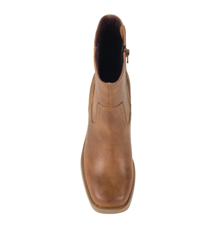 Women Baretraps Booties Mckenna Mid Calf Boot Cognac