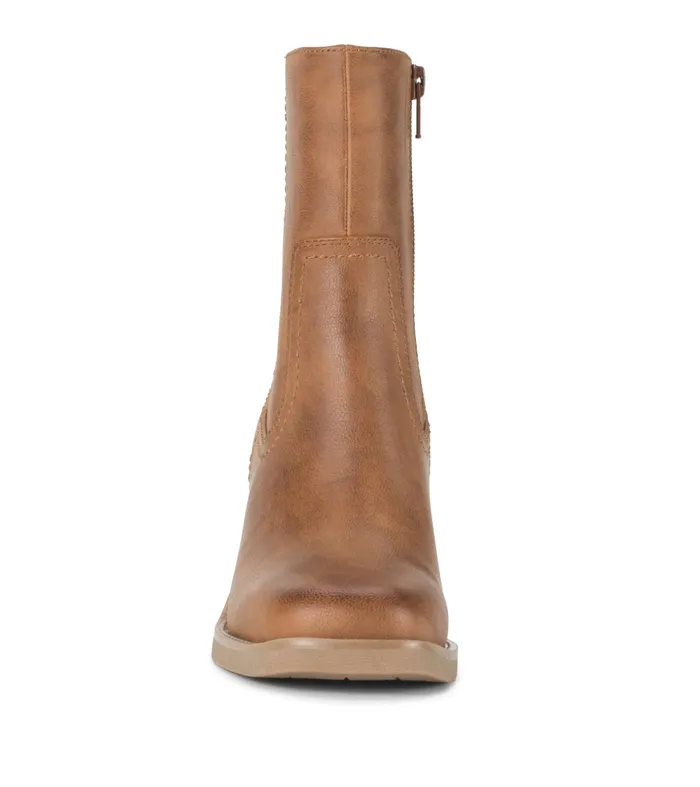Women Baretraps Booties Mckenna Mid Calf Boot Cognac