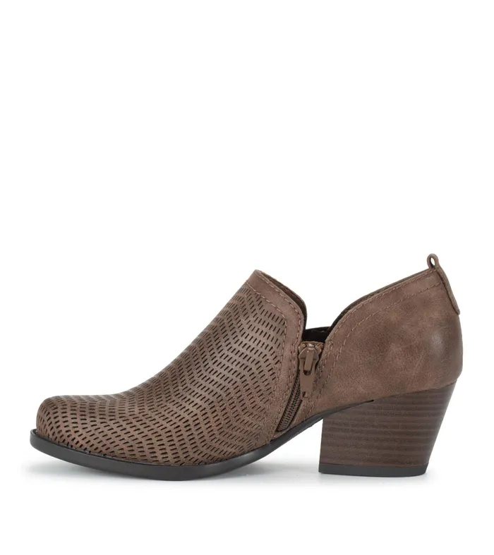 Women Baretraps Booties Ridgely Block Heel Bootie Dark Taupe