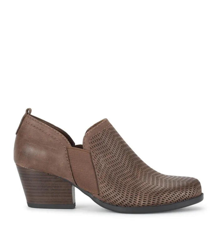 Women Baretraps Booties Ridgely Block Heel Bootie Dark Taupe