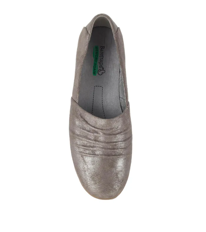 Women Baretraps Flats and Loafers Piper Slip On Gunmetal