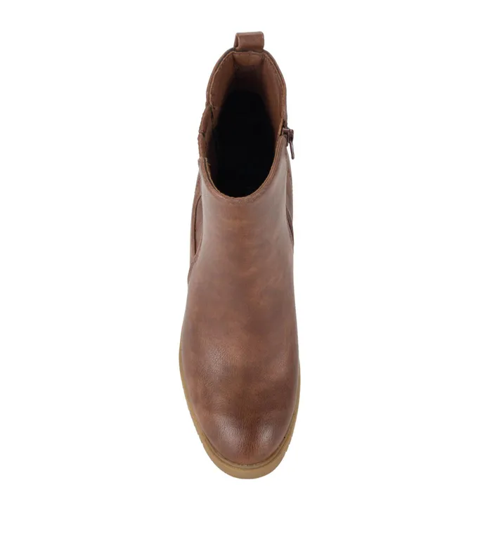 Women Baretraps Posture Plus Boots Feeney Block Heel Boot Brush Brown