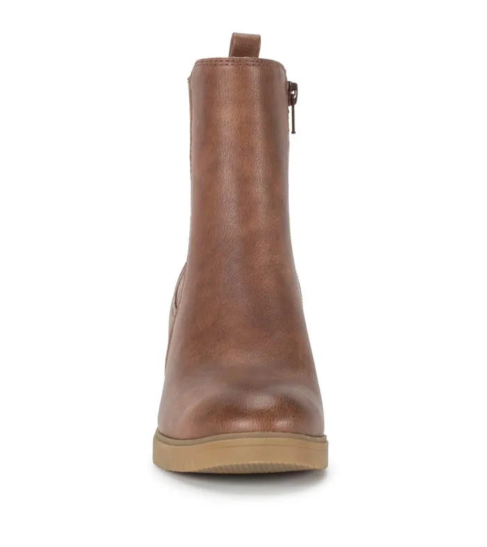 Women Baretraps Posture Plus Boots Feeney Block Heel Boot Brush Brown