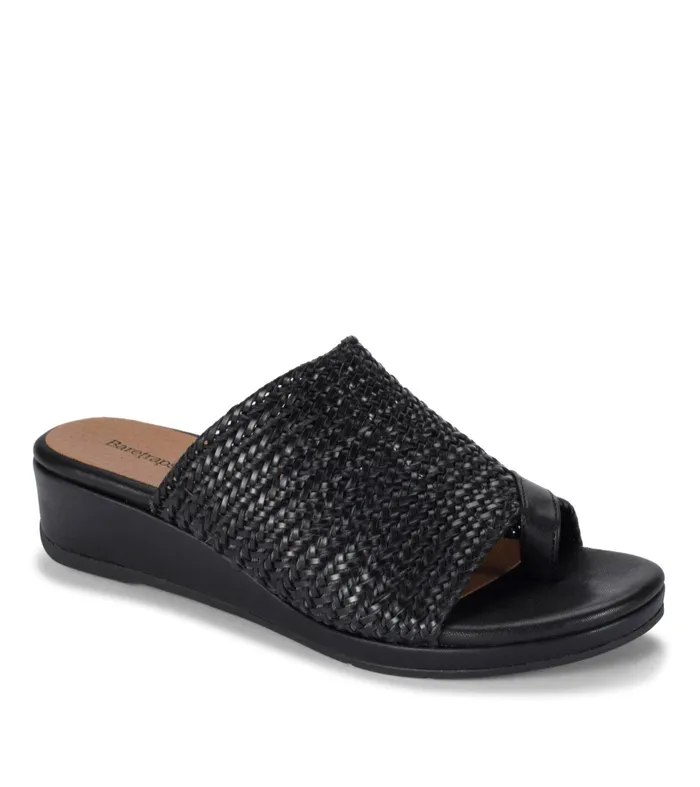 Women Baretraps Slides and Slip On Sandals Abey Wedge Slide Sandal Black