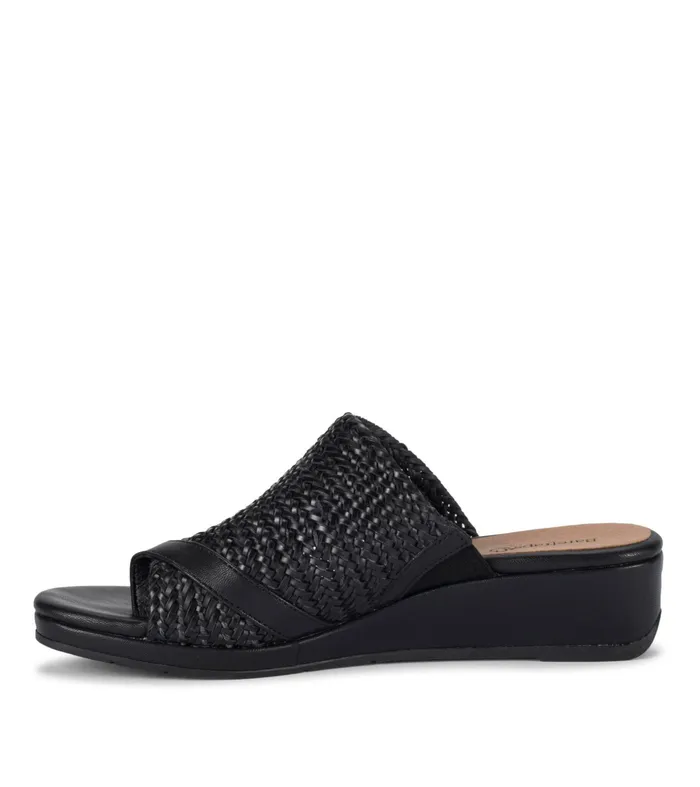 Women Baretraps Slides and Slip On Sandals Abey Wedge Slide Sandal Black