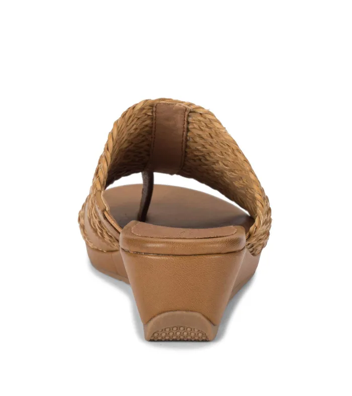 Women Baretraps Slides and Slip On Sandals Abey Wedge Slide Sandal Caramel