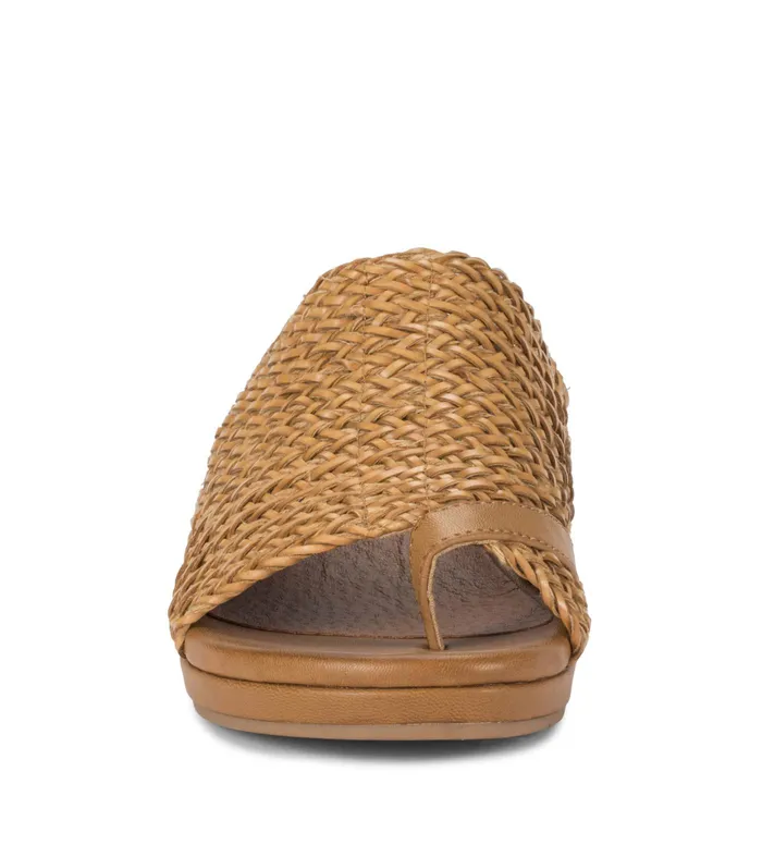 Women Baretraps Slides and Slip On Sandals Abey Wedge Slide Sandal Caramel