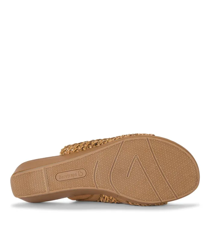 Women Baretraps Slides and Slip On Sandals Abey Wedge Slide Sandal Caramel