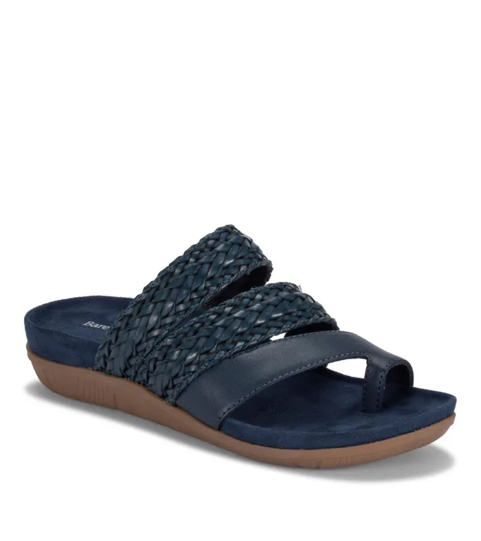 Women Baretraps Slides and Slip On Sandals Jonelle Slide Sandal Navy Blue