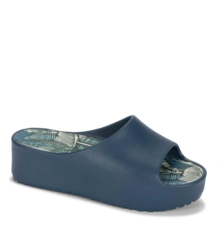 Women Baretraps Slides and Slip On Sandals Parvati Platform Sandal Navy