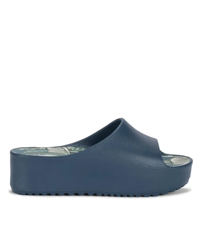Women Baretraps Slides and Slip On Sandals Parvati Platform Sandal Navy
