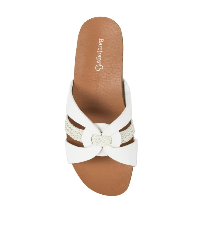 Women Baretraps Slides and Slip On Sandals Yadora Wedge Slide Sandal White