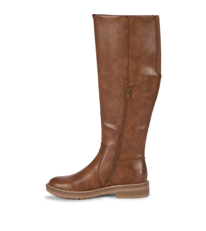 Women Baretraps Wide Calf Boots Autumn Wide Calf Riding Boot Cognac