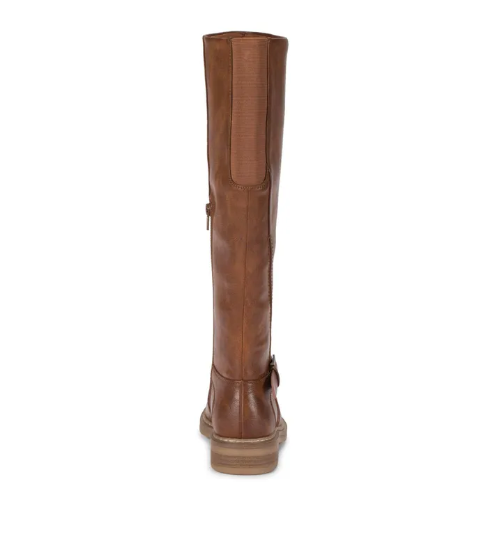 Women Baretraps Wide Calf Boots Autumn Wide Calf Riding Boot Cognac