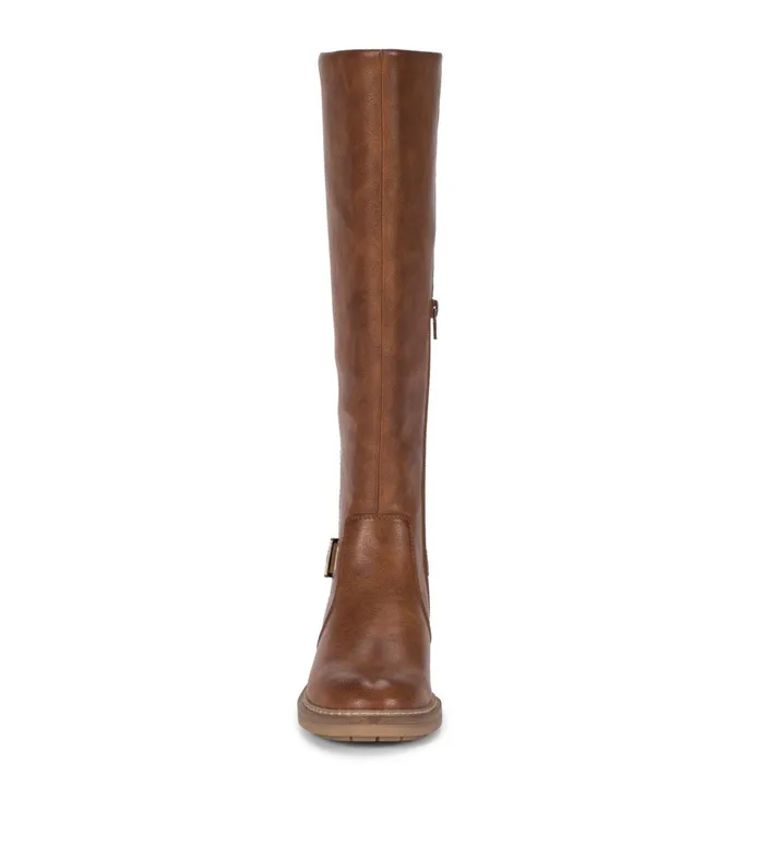 Women Baretraps Wide Calf Boots Autumn Wide Calf Riding Boot Cognac